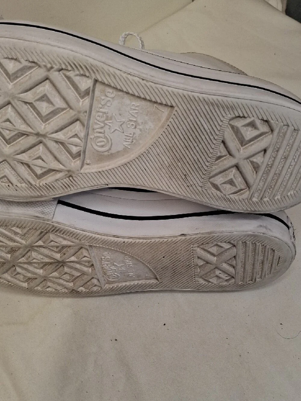 Converse Women's Leather White High Top Platform Sneakers with Black Stripe